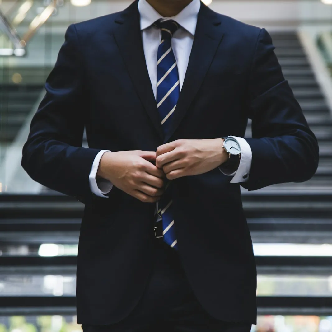 Executive reviewing an investment proposal in an office